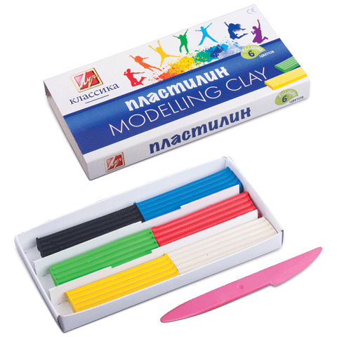 Пластилин детский Луч "Классика" 6 цветов
