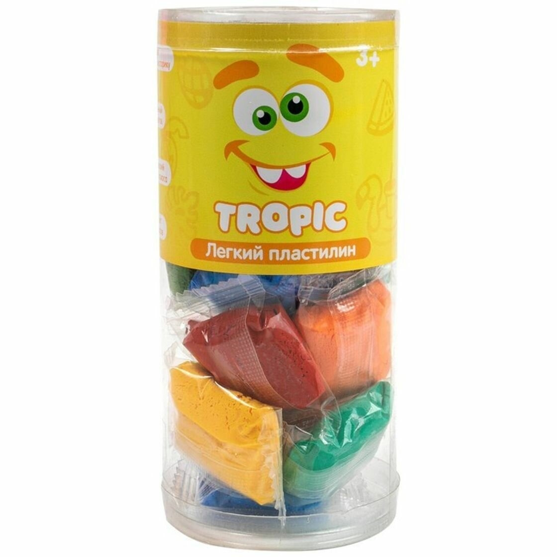 Игрушка для детей старше 3х лет: легкий пластилин, ТМ Crazy Clay, набор "Tropic" mini