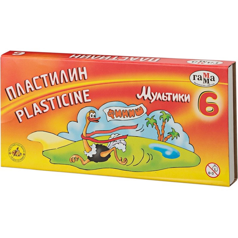 Пластилин Гамма Мультики 6цв 120гр