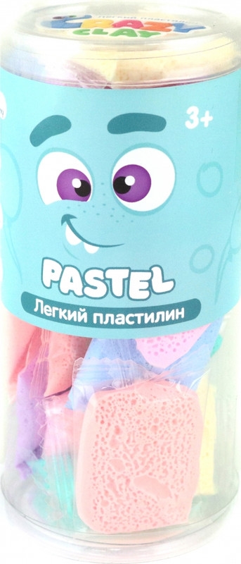 Игрушка для детей старше 3х лет: легкий пластилин, ТМ Crazy Clay, набор "Pastel" mini