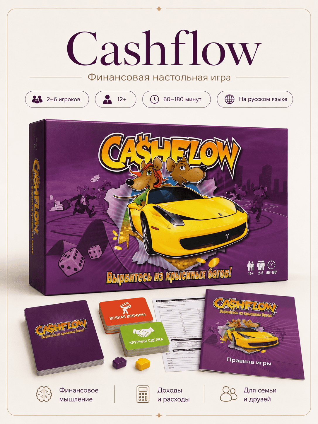 Настольная игра - Cashflow (на русском) YIWU-CHINA