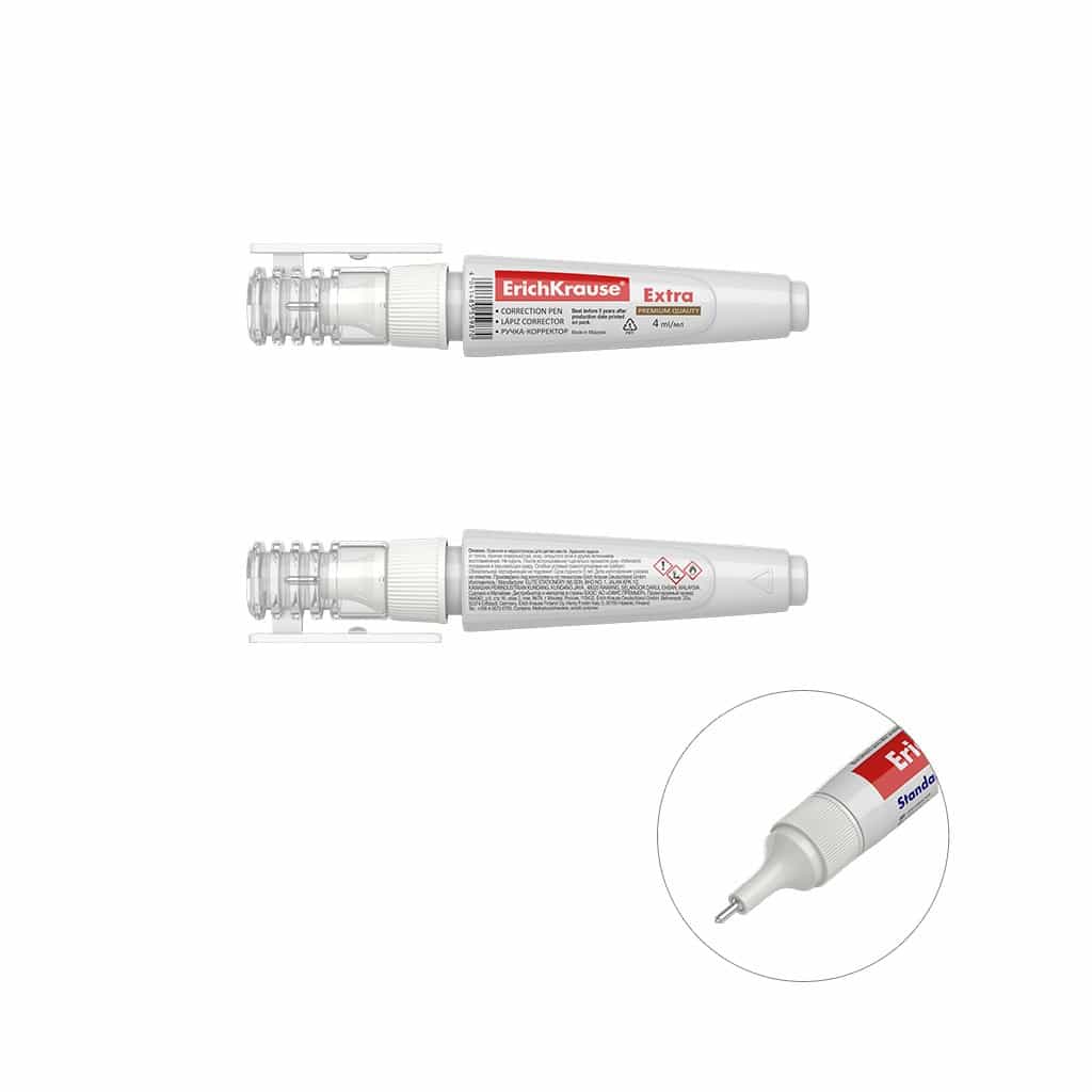 Ручка-корректор ErichKrause Extra, 4мл (в пластиковой коробке по 12 шт.) 55987