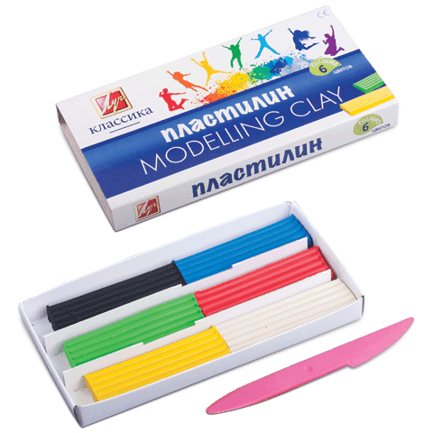 Пластилин детский Луч "Классика" 6 цветов
