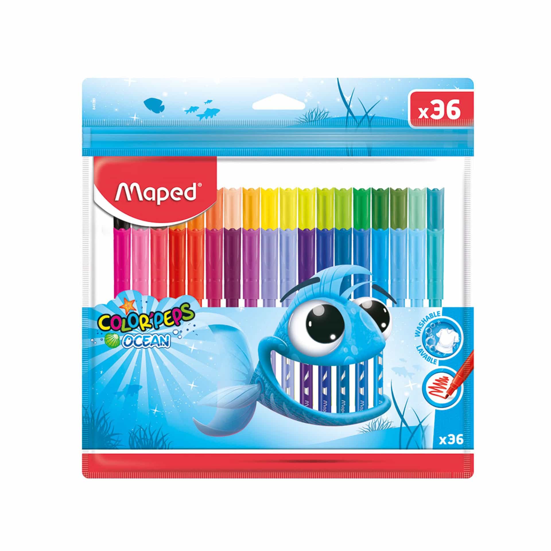 Фломастер Maped OCEAN PULSE X36 цв