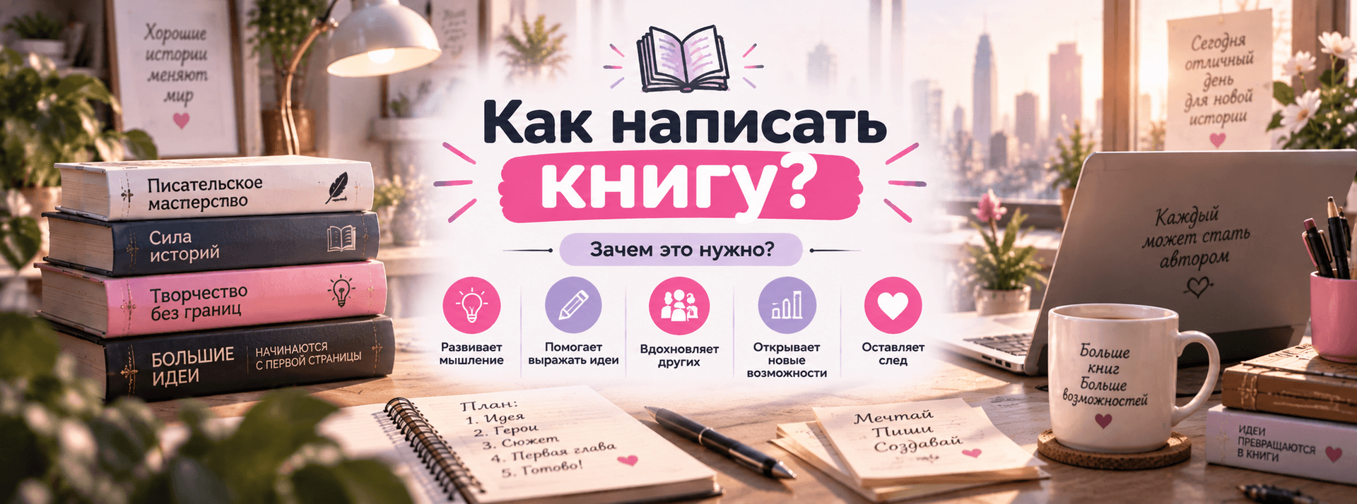 ✍️ Как написать книгу: пошаговое руководство для начинающих авторов
