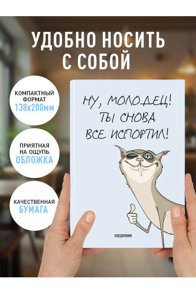 Ты снова все испортил! Ежедневник недатированный (А5, 72 л.)