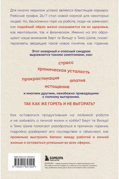 Берт те Вильдт, Тимо Шиле: В шаге от выгорания. Сбалансированный план действий, как вырваться из замкнутого круга хронической усталости