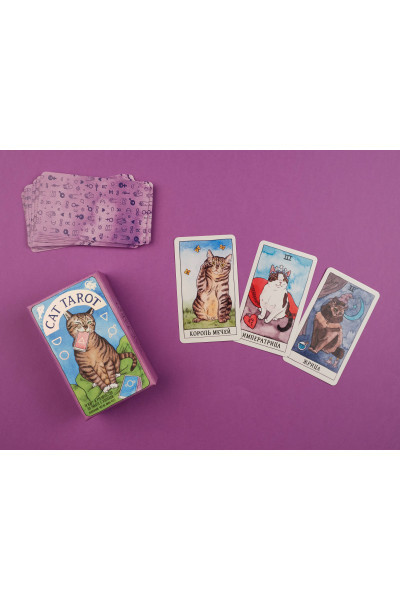 Cat Tarot. Таро Котиков (78 карт и руководство в подарочном футляре)