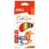 Карандаши пластиковые цветные: Deli ColoRun EC00100 . Набор 12 цветов (трехгранные).