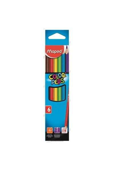 Набор цветных карандашей 6 штук Colorpeps 3-гр.ударопроч. карт. кор. 832002