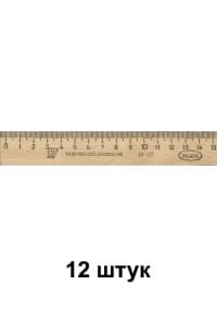Можга Линейка Деревянная, 15 см, 12 шт