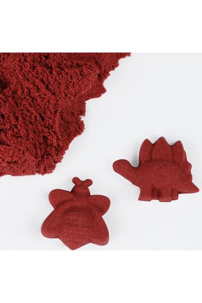 Песок для лепки и моделирования кинетический детский Мульти-Пульти "Магический песок", малиновый, 500г, 2 формочки
