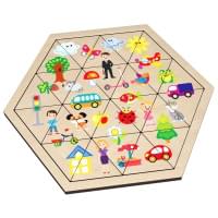 Деревянная игра головоломка для малышей "Мир вокруг" Занимательные треугольники (Развивающие пазлы для маленьких) Десятое королевство