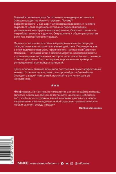 Ленсиони Патрик: Пять пороков команды