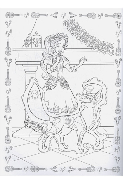Елена — принцесса Авалора. Раскраска № 3 (Елена и Гэб)