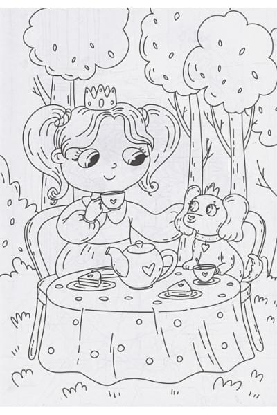 Леонова Н.: Раскраска с карандашами «Прекрасные принцессы» (комплект из 2-х предметов)