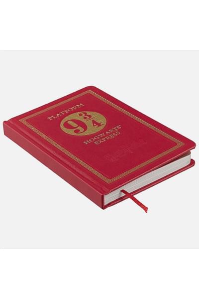 Блокнот. Гарри Поттер. Платформа 9 и 3/4 (А5, 192 стр, цветной блок, обложка из красной кожи с золотым тиснением)
