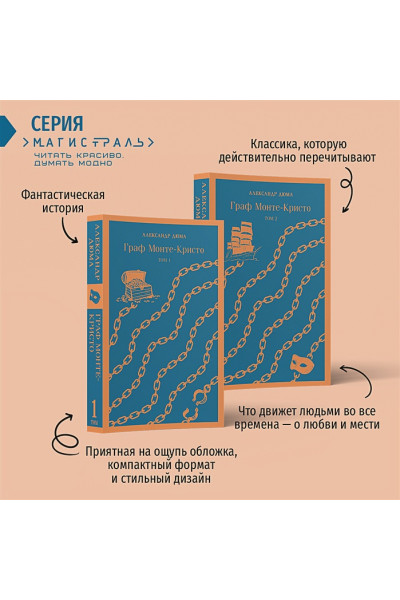 Дюма Александр: Граф Монте-Кристо (комплект из 2-х книг)