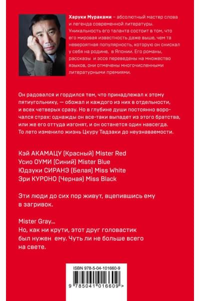 Мураками Харуки: Бесцветный Цкуру Тадзаки и годы его странствий