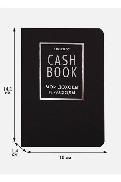 Блокнот «CashBook. Мои доходы и расходы», 88 листов, черный