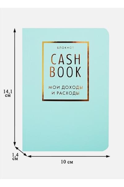 Блокнот «CashBook. Мои доходы и расходы», 88 листов, мятный