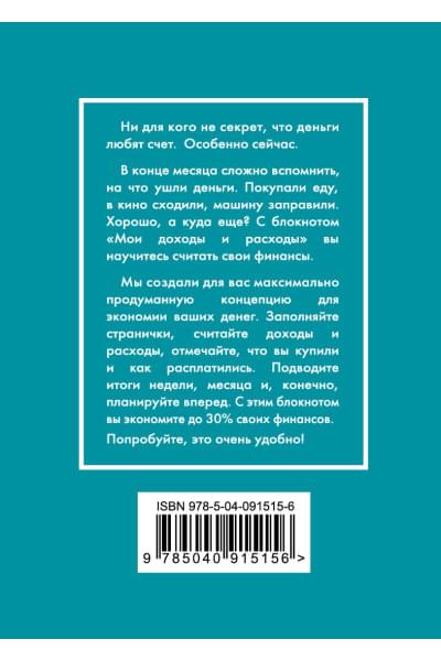 Блокнот «CashBook. Мои доходы и расходы», 88 листов, бирюзовый