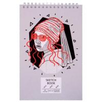 Скетчбук А5 40л "SKETCHBOOK. Art", белый офсет, 100г/м2, евроспираль