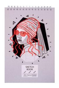 Скетчбук А5 40л "SKETCHBOOK. Art", белый офсет, 100г/м2, евроспираль