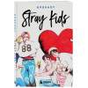Stray Kids. Блокнот (формат А5, 128 стр., цветной блок, мягкая обложка серая)