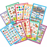 Обучающие плакаты. Знания для дошкольников: набор плакатов