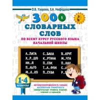 3000 словарных слов по всему курсу русского языка начальной школы. 1-4 классы