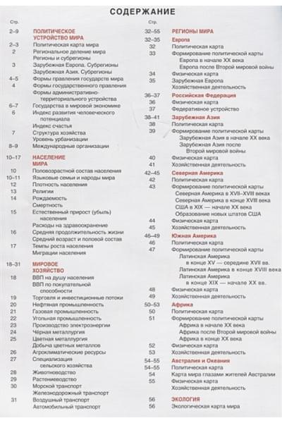 Атлас + контурные карты 10-11 классы. География. ФГОС (с Крымом)